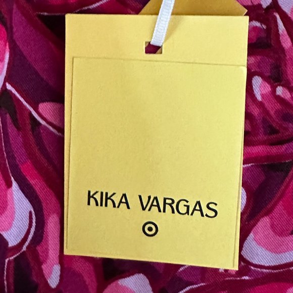 NWT 2022 Kika Vargas for Target Pink Floral Scallop Edge Mini Skirt Size 8 - Picture 2 of 10
